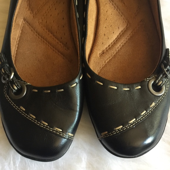 🌺 Naturalizer Back Leather Mini Wedge Flats 7.5 M - Picture 2 of 12